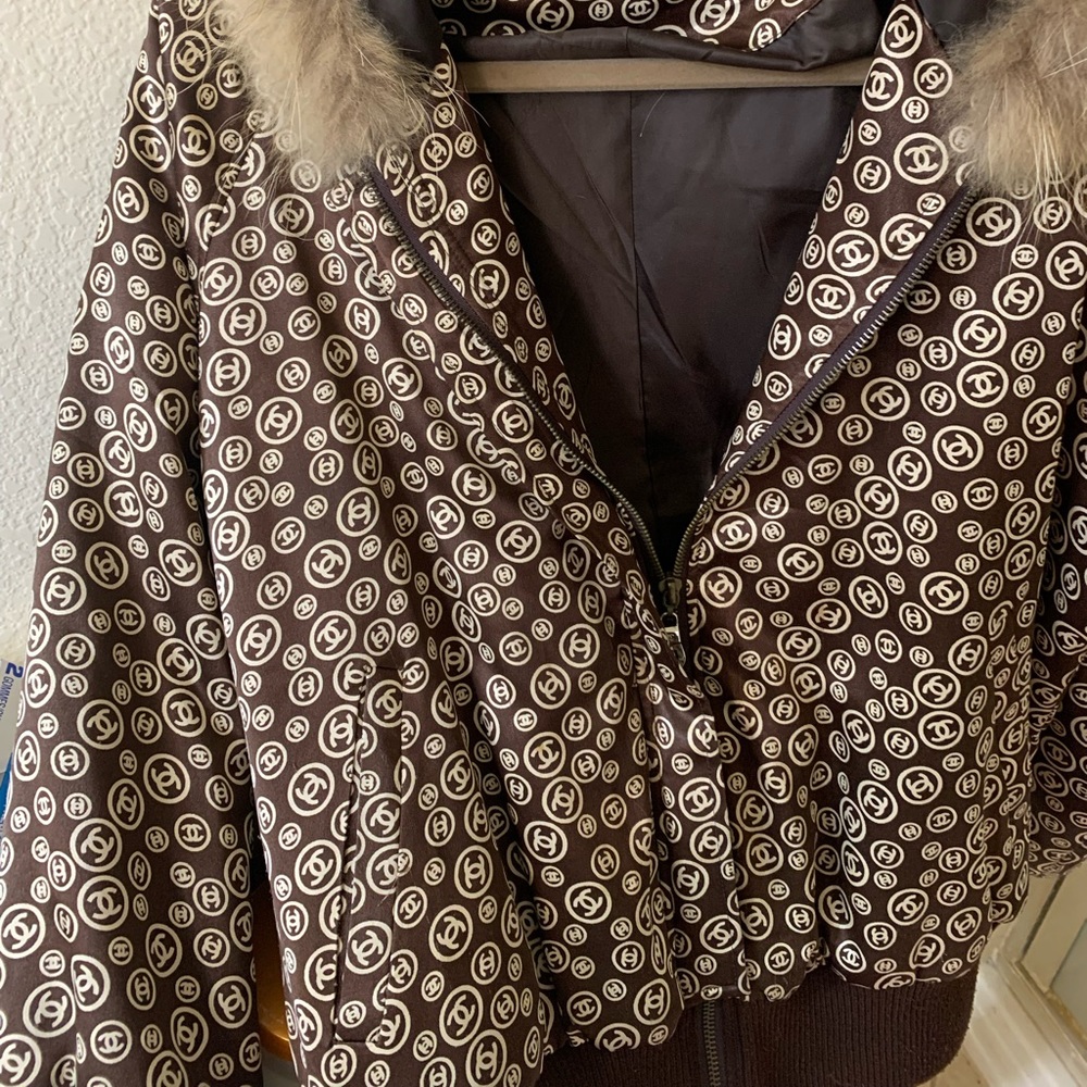 Vintage Chanel Bomber Jacket with Fur